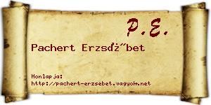 Pachert Erzsébet névjegykártya